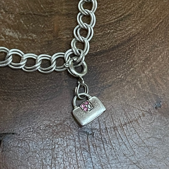 STERLING SILVER CHARM BRACELET - Picture 7 of 12